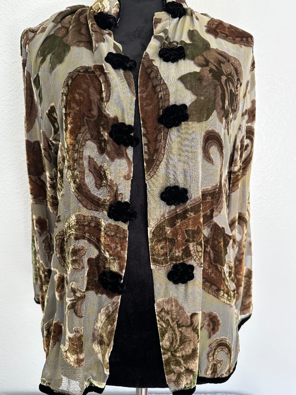 Ania A Vintage silkVelvet Sheer Blouse